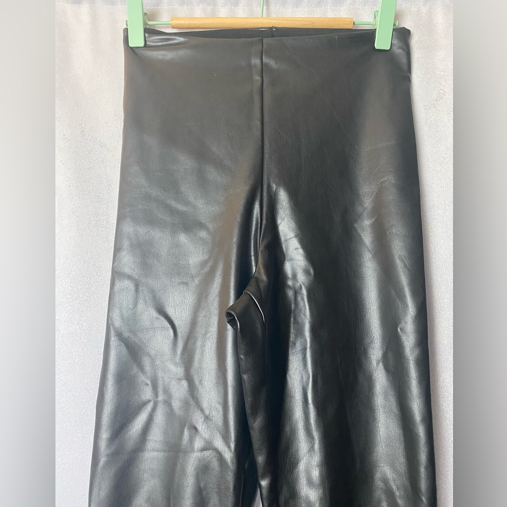 Joie Grunge Black Faux Leather Street Rebel Luxe Leggings S - Picture 3 of 5